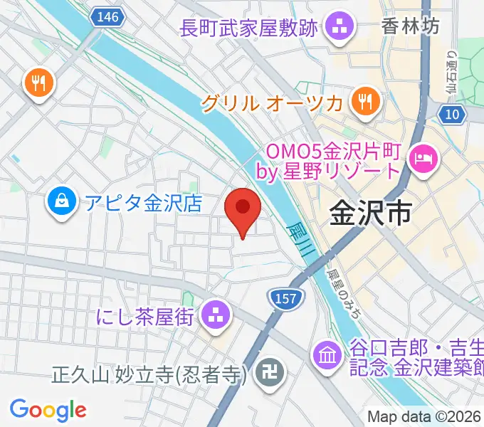 室生犀星記念館の地図