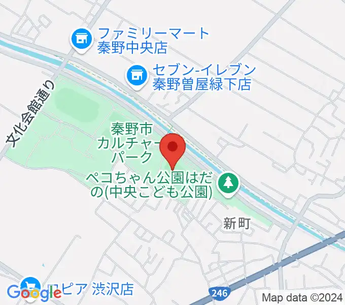 中栄信金スタジアム秦野の地図