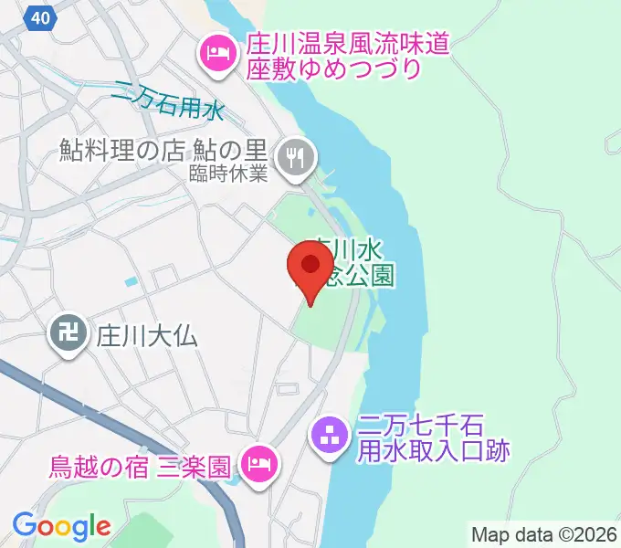 庄川美術館の地図