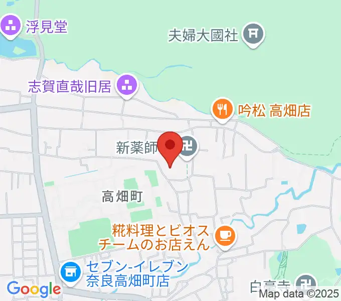 入江泰吉記念奈良市写真美術館の地図