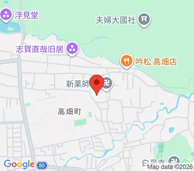 入江泰吉記念奈良市写真美術館の地図