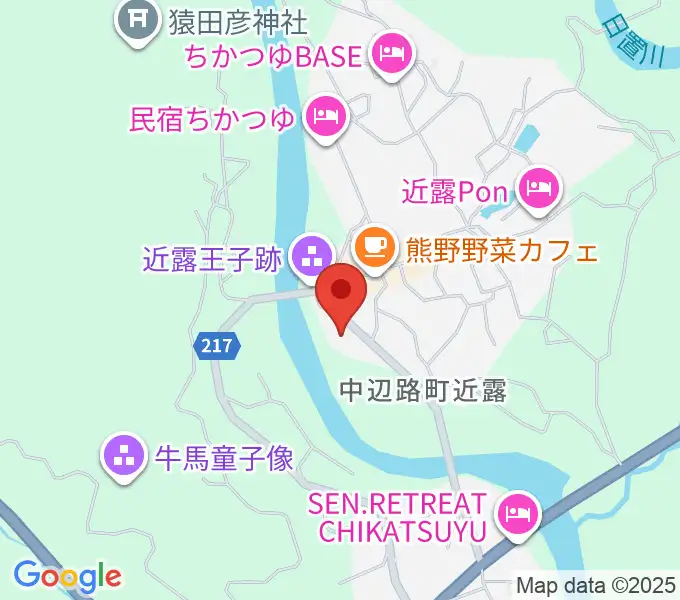 熊野古道なかへち美術館の地図