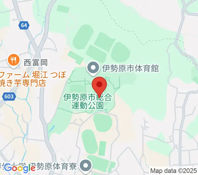 いせはらサンシャイン・スタジアム 伊勢原球場の地図