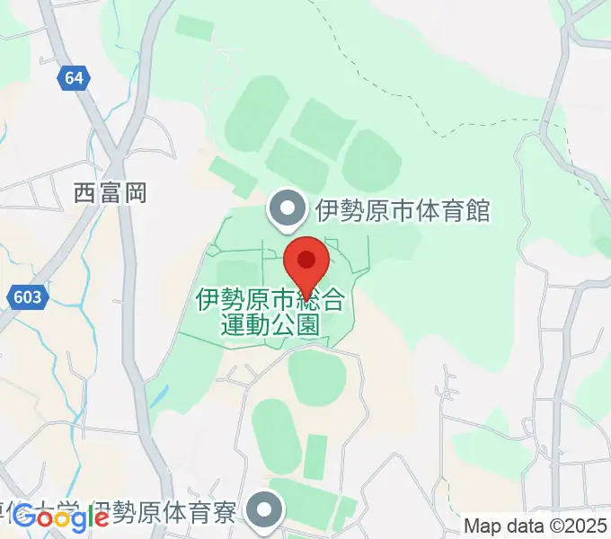 いせはらサンシャイン・スタジアム 伊勢原球場の地図