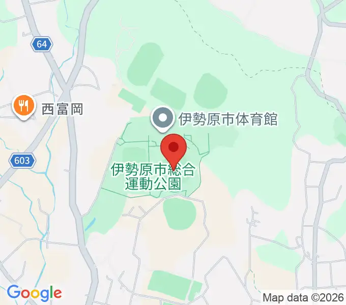 いせはらサンシャイン・スタジアム 伊勢原球場の地図