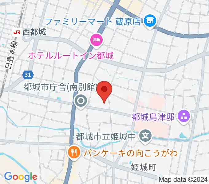 都城市立美術館の地図