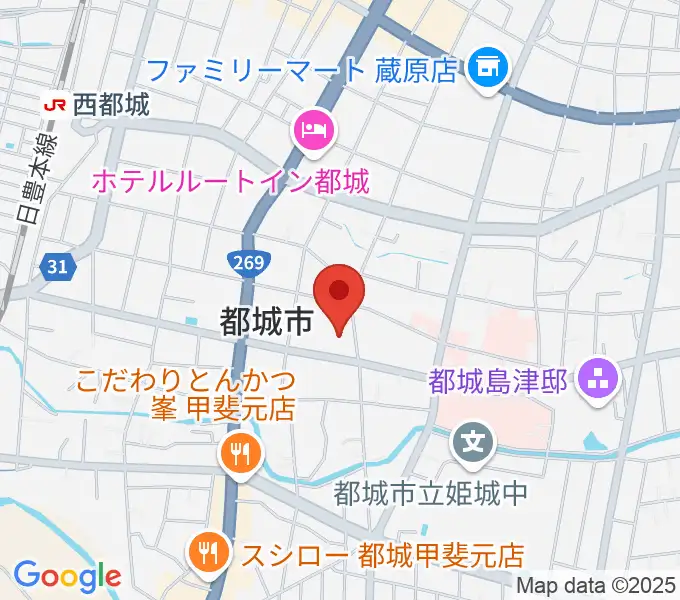 都城市立美術館の地図