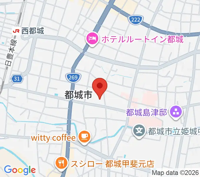 都城市立美術館の地図