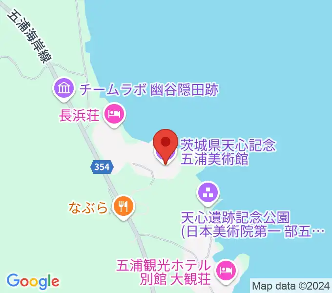 天心記念五浦美術館の地図