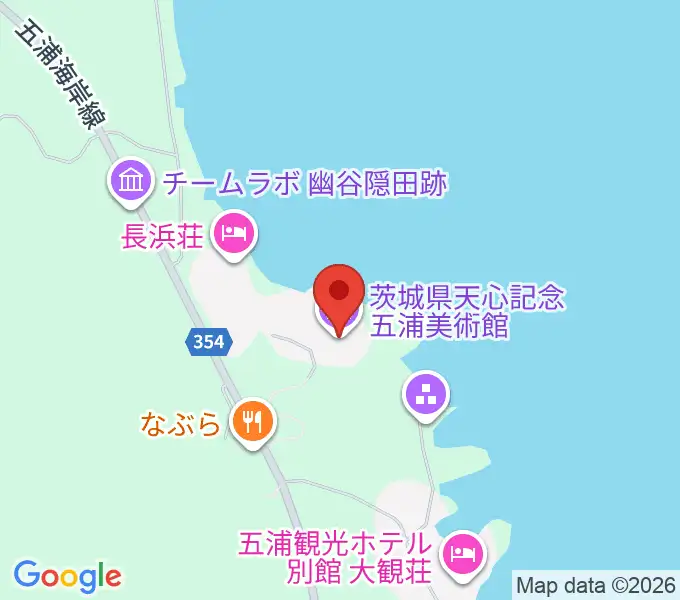天心記念五浦美術館の地図
