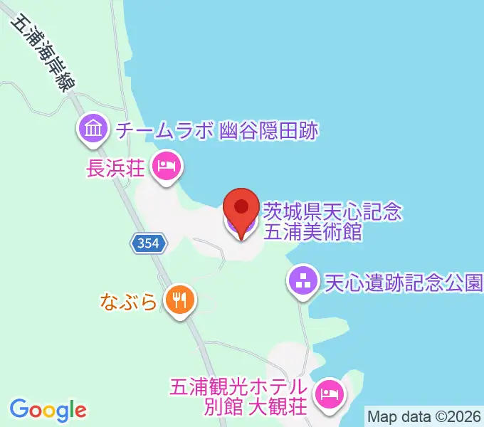天心記念五浦美術館の地図