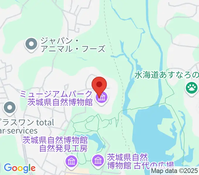 ミュージアムパーク茨城県自然博物館の地図