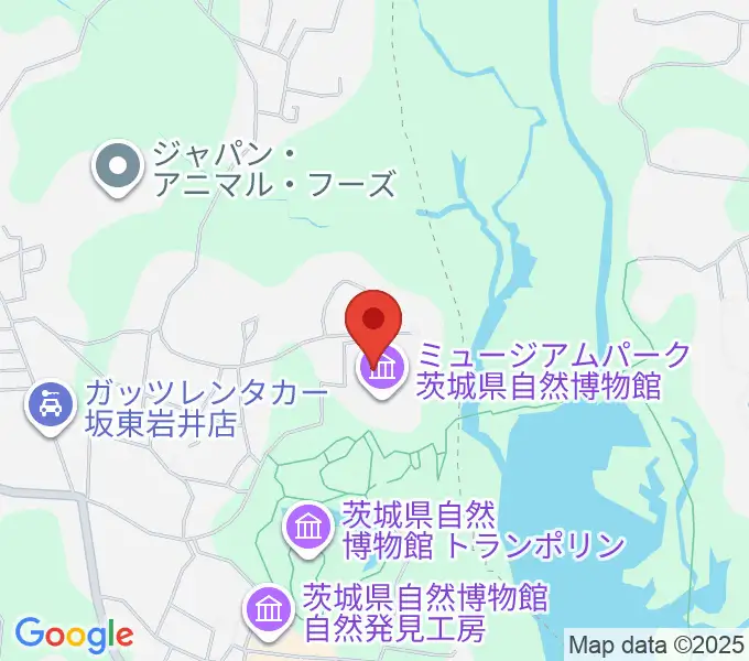ミュージアムパーク茨城県自然博物館の地図