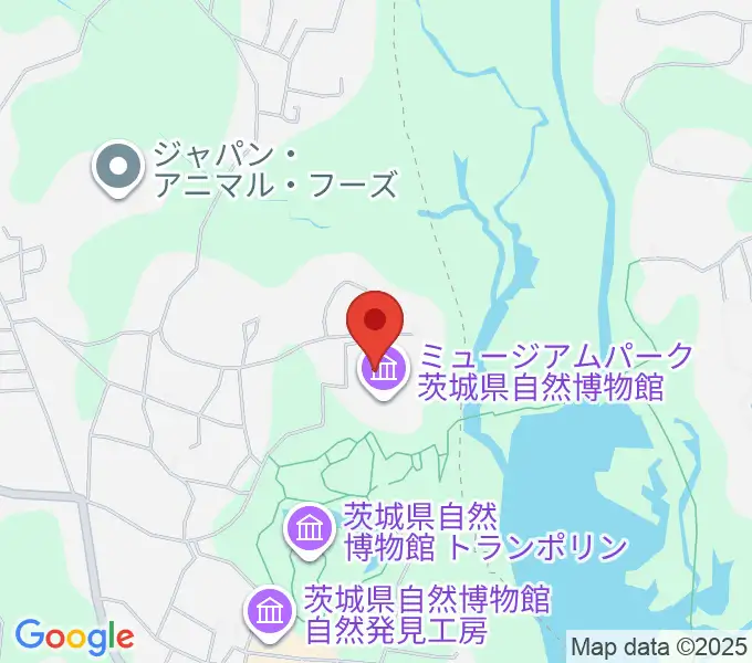 ミュージアムパーク茨城県自然博物館の地図