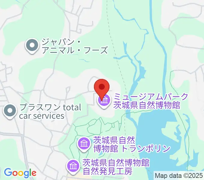 ミュージアムパーク茨城県自然博物館の地図