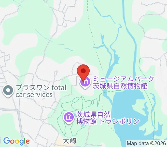 ミュージアムパーク茨城県自然博物館の地図