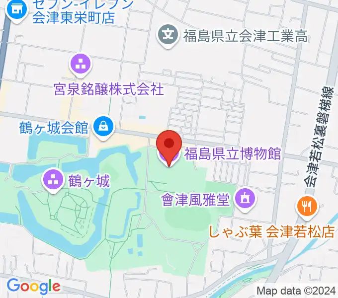 福島県立博物館の地図