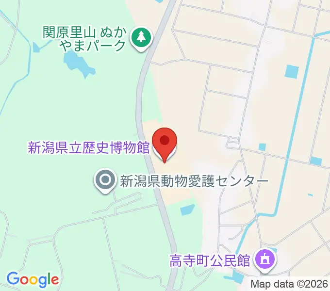 新潟県立歴史博物館の地図