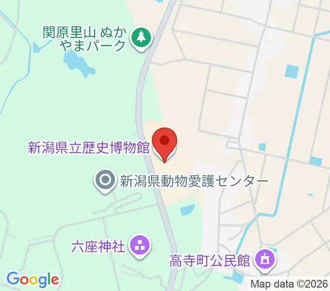 新潟県立歴史博物館の地図