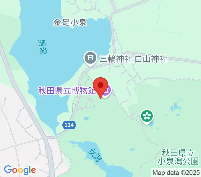 秋田県立博物館の地図