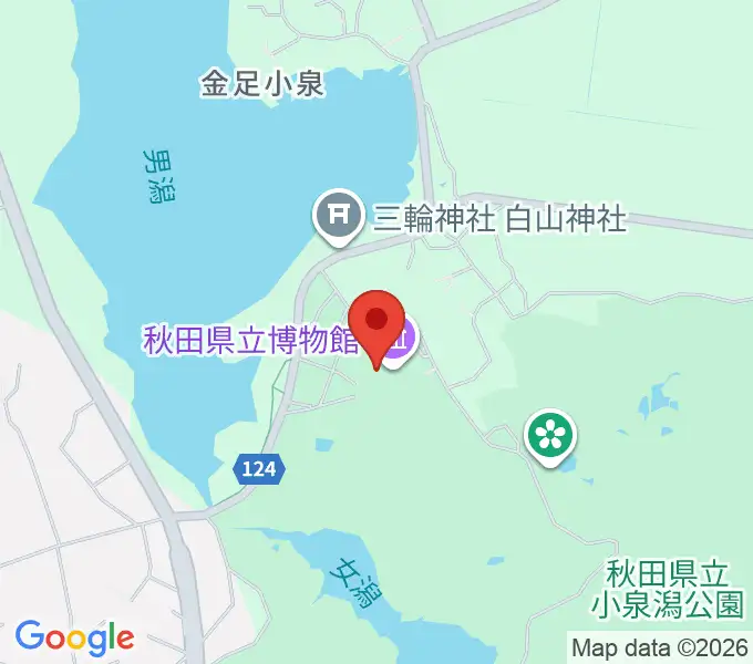 秋田県立博物館の地図