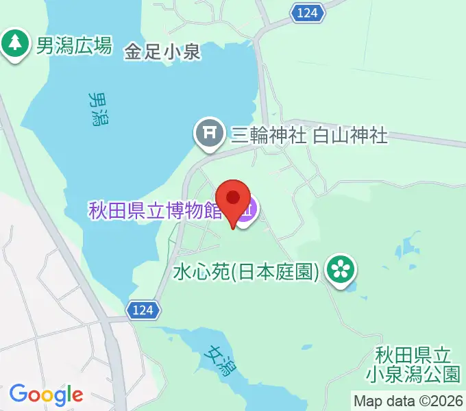 秋田県立博物館の地図