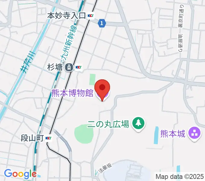 熊本博物館の地図