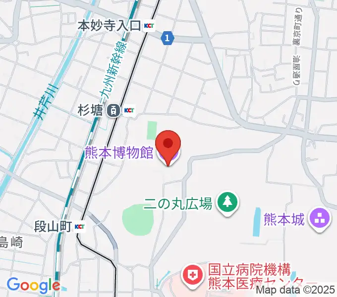 熊本博物館の地図