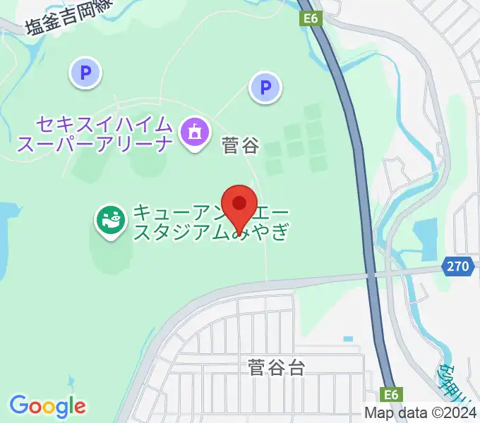 セントラルスポーツ宮城G21プールの地図