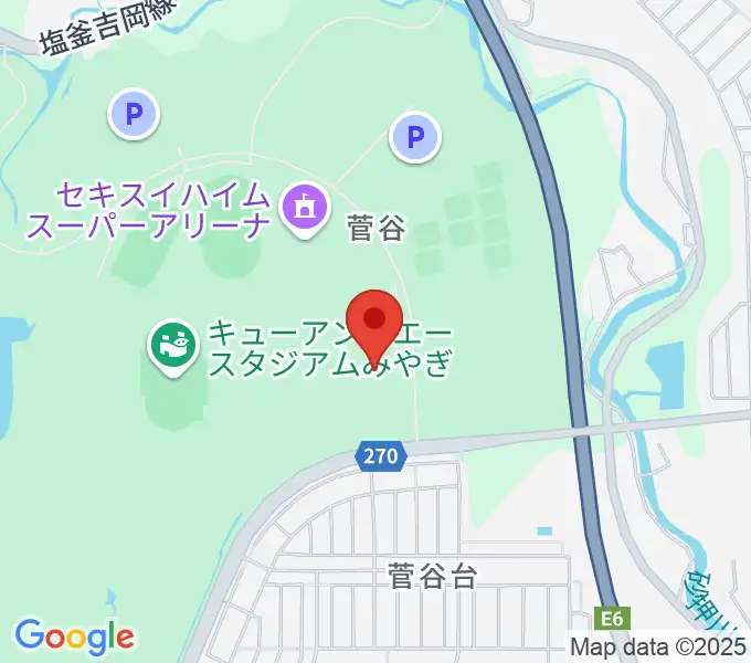 セントラルスポーツ宮城G21プールの地図