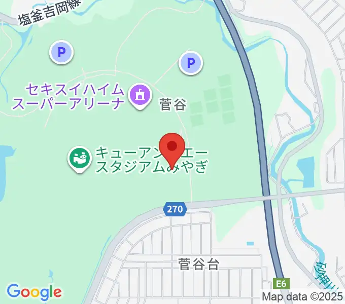 セントラルスポーツ宮城G21プールの地図
