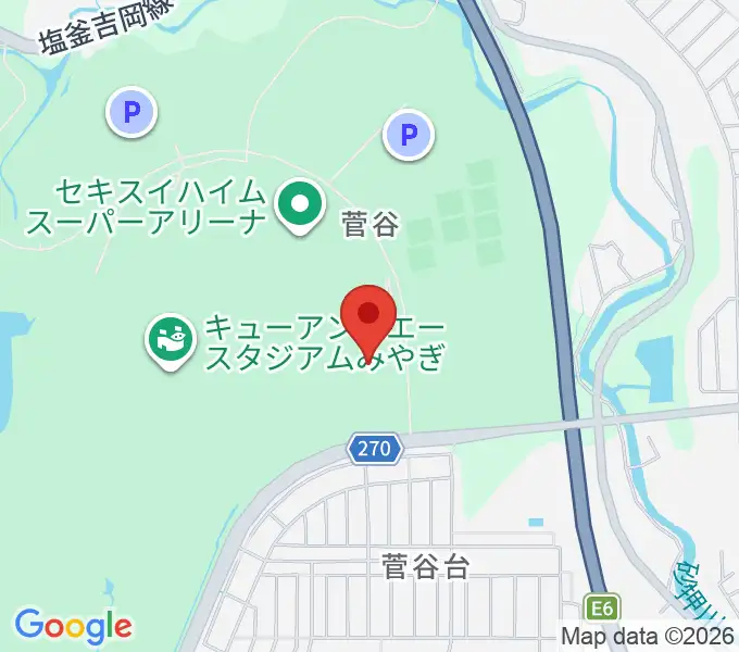 セントラルスポーツ宮城G21プールの地図