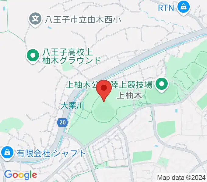 スリーボンドベースボールパーク上柚木の地図