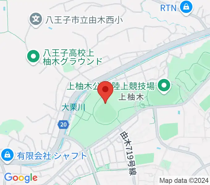 スリーボンドベースボールパーク上柚木の地図