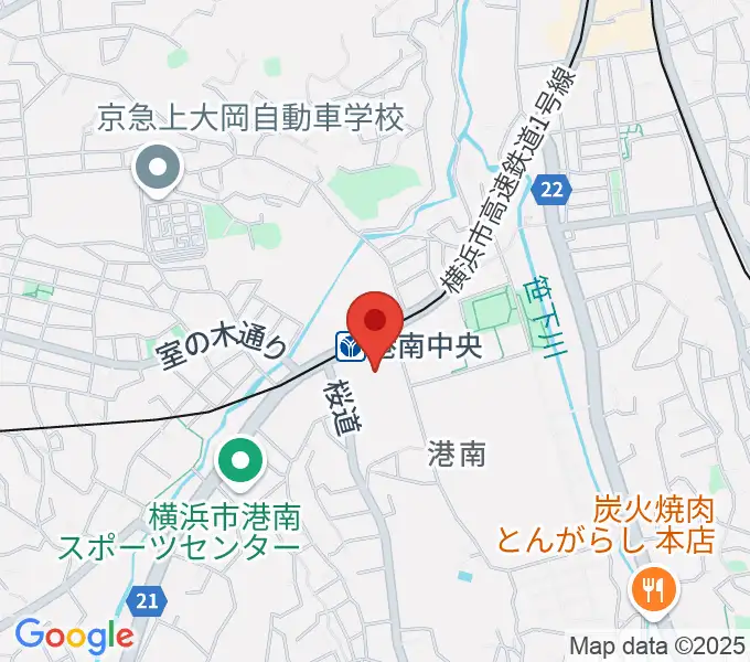 横浜市港南公会堂の地図