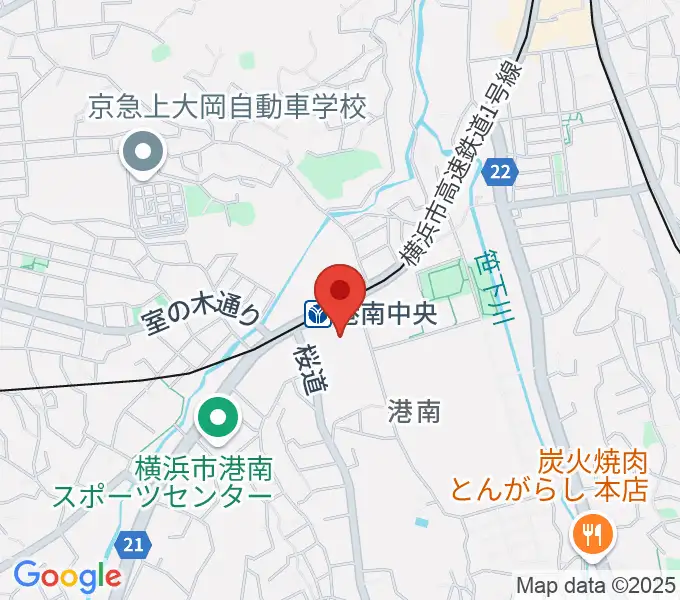 横浜市港南公会堂の地図
