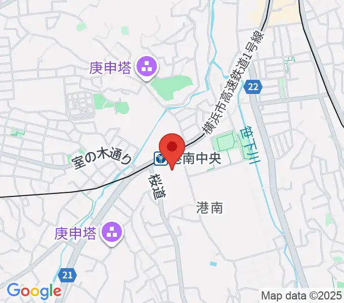 横浜市港南公会堂の地図