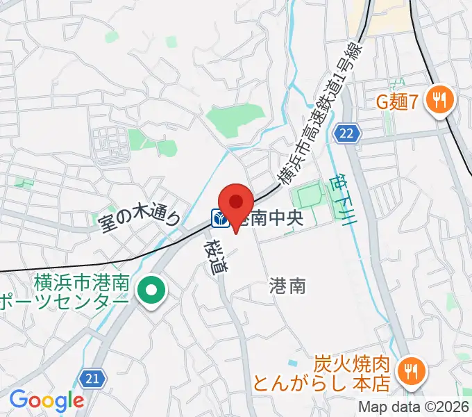 横浜市港南公会堂の地図