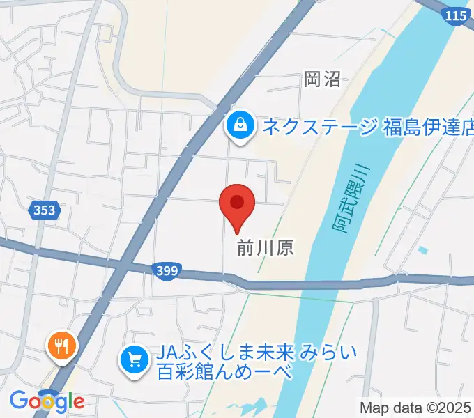 伊達市ふるさと会館MDDホールの地図