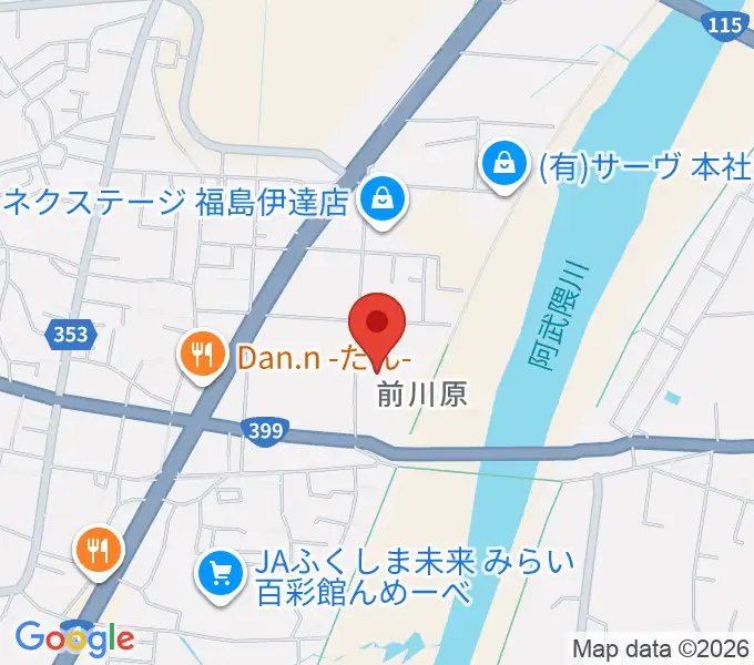 伊達市ふるさと会館MDDホールの地図