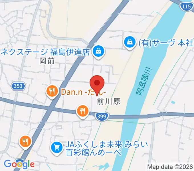 伊達市ふるさと会館MDDホールの地図