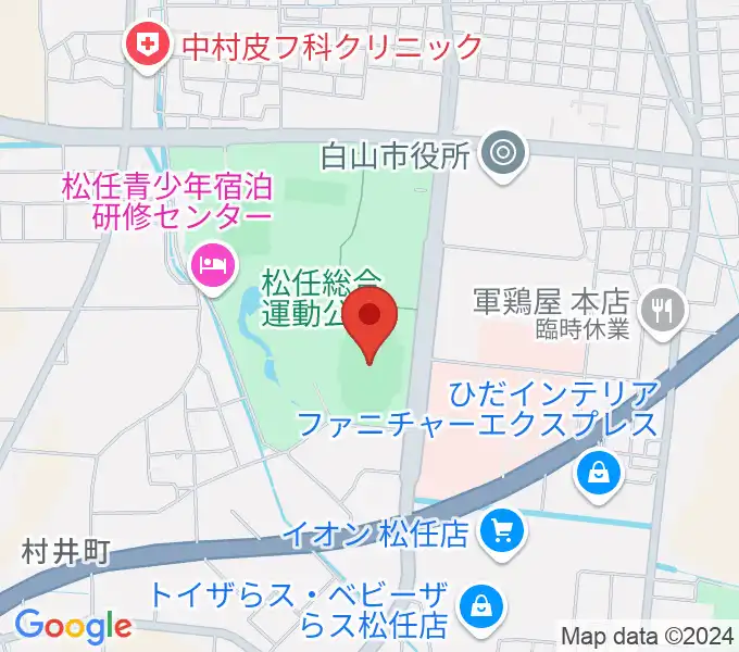 松任総合運動公園陸上競技場の地図