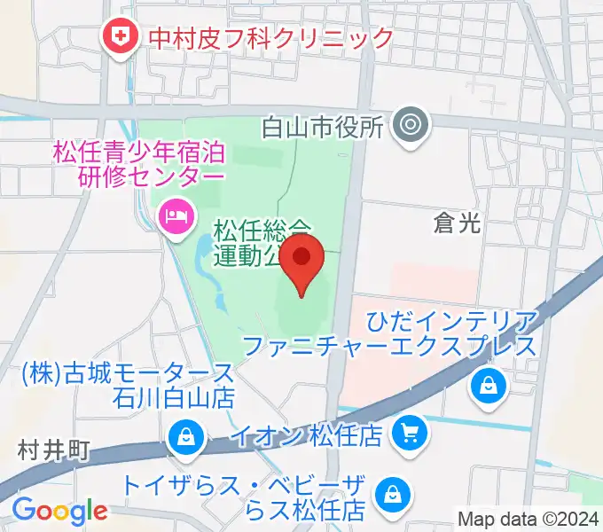 松任総合運動公園陸上競技場の地図