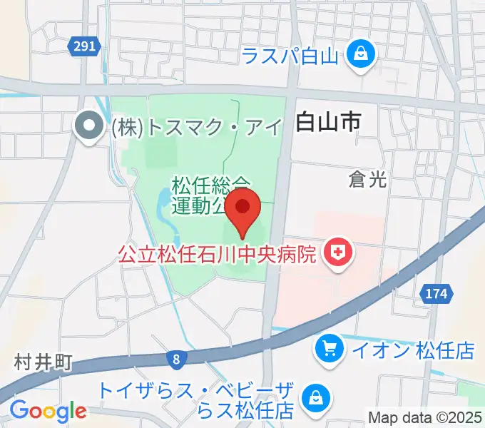 松任総合運動公園陸上競技場の地図