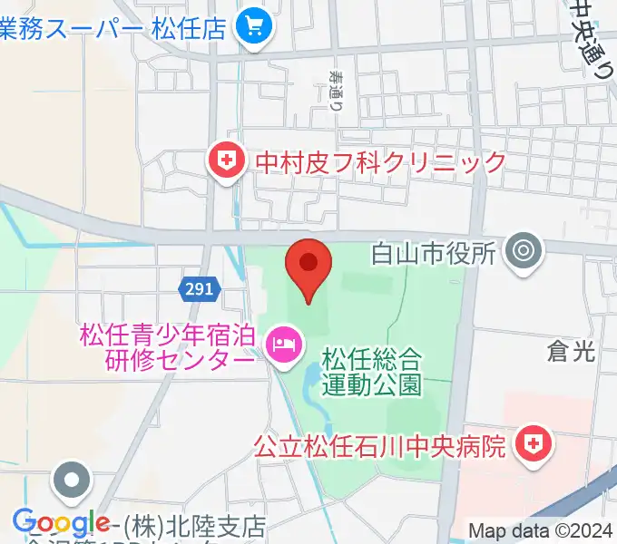 松任総合運動公園グラウンドの地図