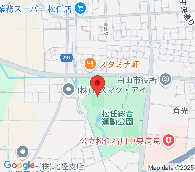 松任総合運動公園グラウンドの地図