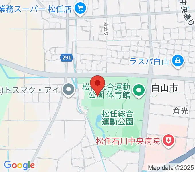 松任総合運動公園グラウンドの地図