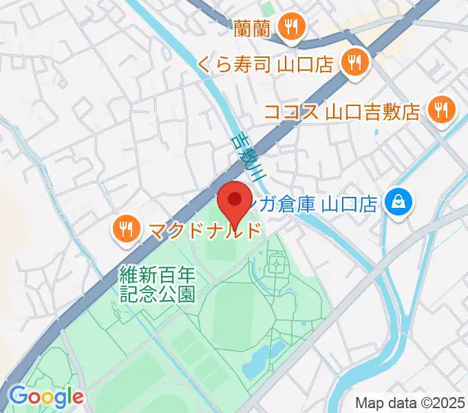 維新百年記念公園ラグビー・サッカー場の地図