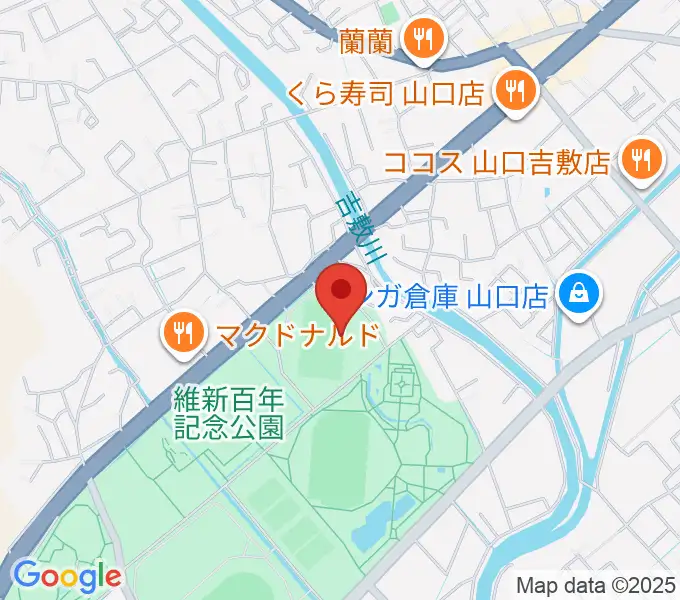 維新百年記念公園ラグビー・サッカー場の地図