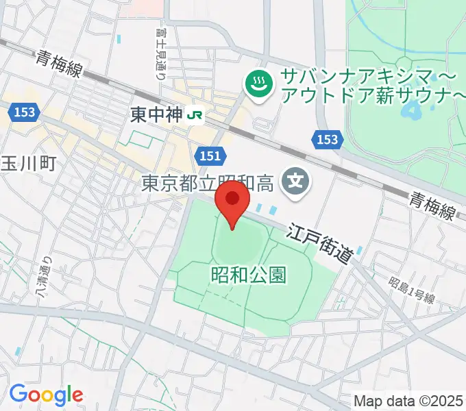 S&D昭島スタジアムの地図